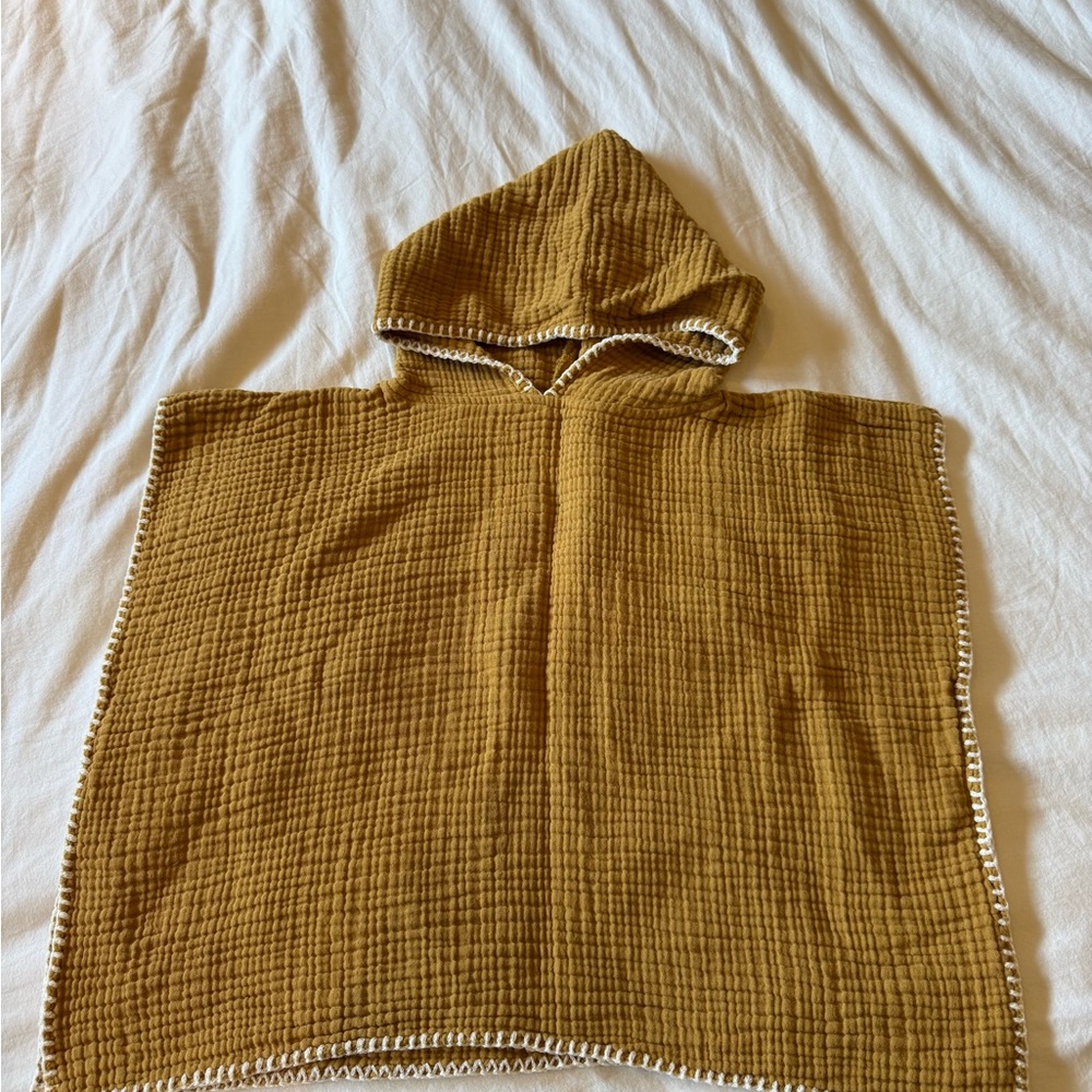 Parachute Tan Hooded Garment with White Trim - Picture 2 of 4